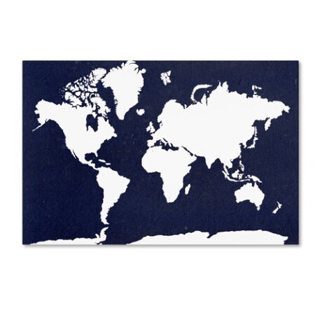 Trademark Fine Art ALI Chris 'World Mape 11' Canvas Art, 16x24 ALI15510-C1624GG